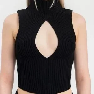 Danielle Guizio ダニエルギジオ ハイネック ニットトップス Danielle Guizio Off-White Bow Turtleneck Danielle Guizio